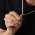 Side angle of personalized necklace Beyond Love Cross Bracelet & Necklace - To My Son