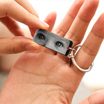 Lifestyle photo of Personalized Eye Photo Keychain as meaningful love gift