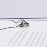 Engraved Heart Necklace with Surprise Rosebox - To My Love custom engraving detail and material quality