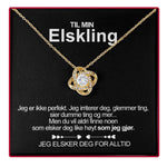 Halskjede i sterlingsølv - Med ekte rose - Til min elskling gift-ready packaging with rose box presentation