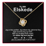 Halskæde i sterlingsølv - med ægte rose - Til min elskede gift-ready packaging with rose box presentation