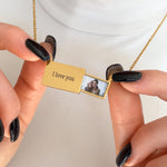 Lifestyle photo of Personalized photo Necklace - To my Mother as meaningful love gift