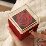 14K White Gold Necklace with Surprise Rosebox - To My Mom gift-ready packaging with rose box presentation