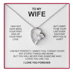 Sterling Silver Necklace - With Real Rose - To My Wife custom engraving detail and material quality