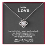 Sterling Silver Necklace - Heart Box - To My Love gift-ready packaging with rose box presentation