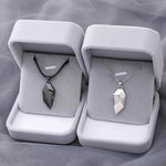 Side angle of personalized necklace Heart Necklace for Couples  - Forever Connected