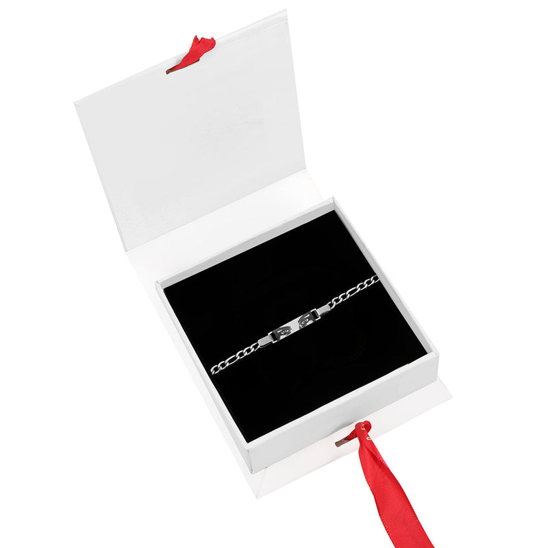 Personalized Eye Photo Bracelet with hidden photo projection front view - Beyond Love