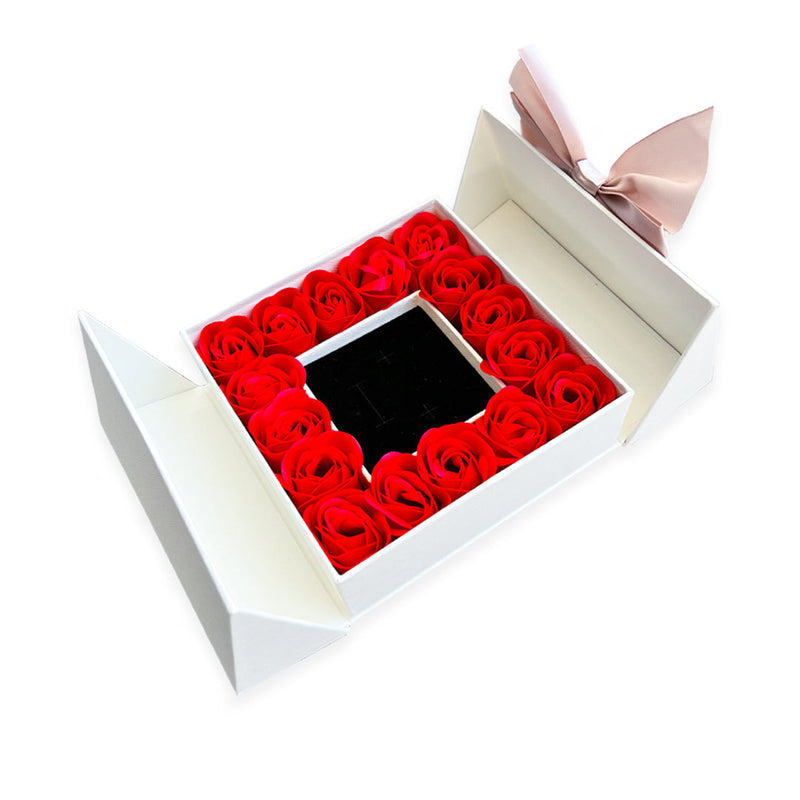 Luxury gift box with real rose with surprise rose gift box front view - Beyond Love