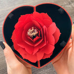 Close-up detail of Sterling Silver Ring with Rose Box - Best Mom showing premium quality craftsmanship