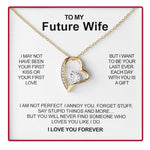 Multiple angles of Sterling Silver Necklace - With Real Rose - To my future Wife personalized necklace