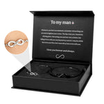 Beyond Love Endless-Bracelets with Engraving with surprise rose gift box front view - Beyond Love