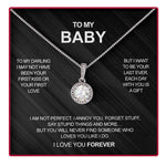 Sterling Silver Necklace - Slideshow personalizable - To My Baby custom engraving detail and material quality