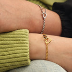 Lifestyle photo of Beyond Love Permanent Bracelets with Name Engraving as meaningful love gift