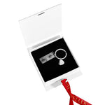 Personalized Eye Photo Keychain worn styling photo showing elegant design