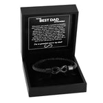 Personalized Bracelet – To the Best Dad in the World worn styling photo showing elegant design
