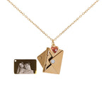 Lifestyle photo of Personalized Necklace with Hidden Photo as meaningful love gift