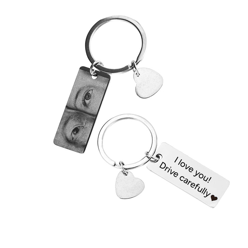 Close-up detail of Personalized Eye Photo Keychain showing premium quality craftsmanship