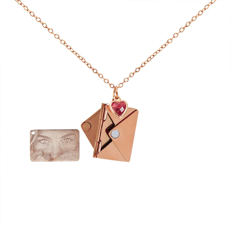 Close-up detail of Personalized Necklace with Hidden Photo showing premium quality craftsmanship