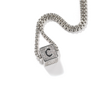 Iced Cube Initial Necklace gift-ready packaging with rose box presentation