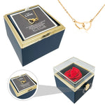 Engraved Necklace - With Real Rose - To My Love worn styling photo showing elegant design
