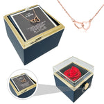 Gift wrapping and surprise packaging for Engraved Necklace - With Real Rose - To My Love