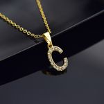 Luxury necklace - Initial gift-ready packaging with rose box presentation