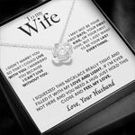 Sterling Silver Necklace - To my amazing Wife  front view - Beyond Love