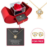 Sterling Silver Necklace with Real Rose + FREE EARRINGS worn styling photo showing elegant design