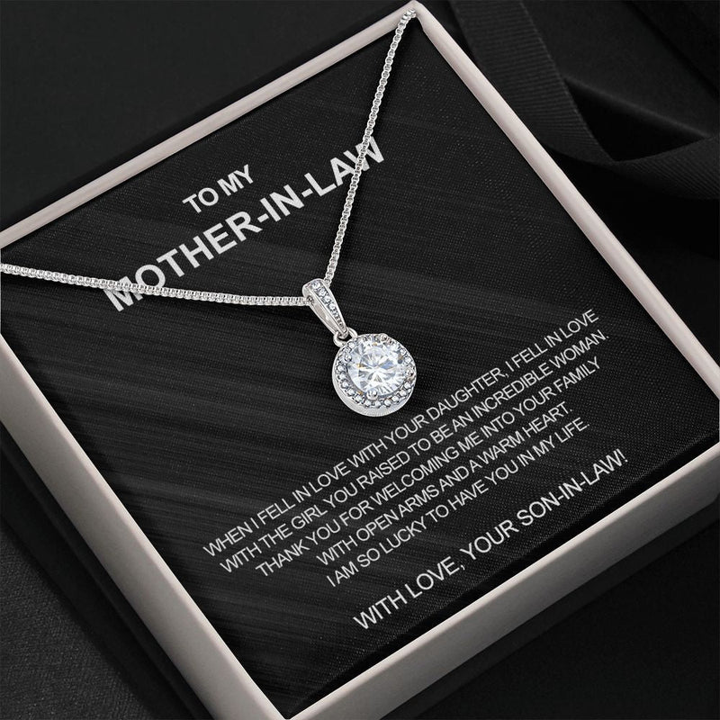 Crystal necklace - To my Mother in law  front view - Beyond Love