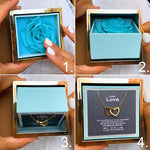 Lifestyle photo of Heart Necklace - With Real Rose - To My Love as meaningful love gift