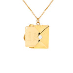 Necklace with Hidden Love Letter – Romantic Gift for Her worn styling photo showing elegant design