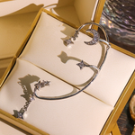 Lifestyle photo of Moon earring - with diamonds as meaningful love gift