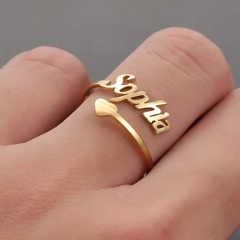 Personalized name ring - To my favorite Person with custom engraving front view - Beyond Love
