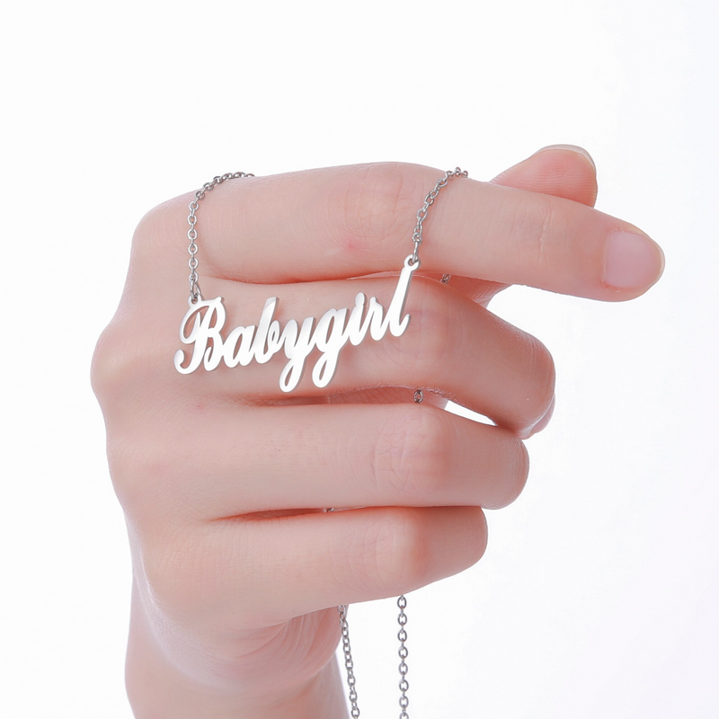 Close-up detail of Luxury necklace - Customizable Name showing premium quality craftsmanship