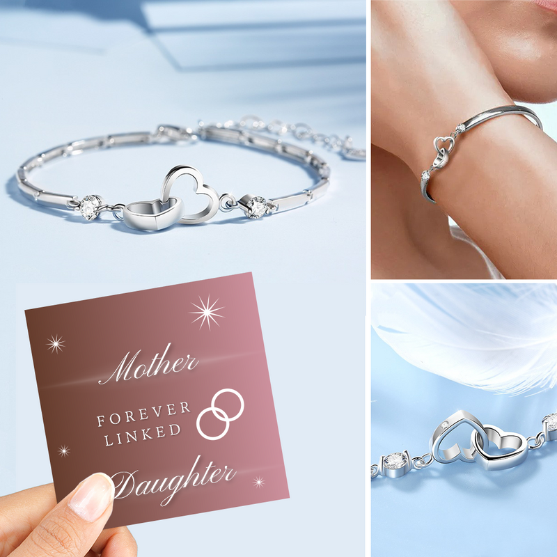 Mother & Daughter Bracelet - Forever linked  front view - Beyond Love