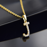 Multiple angles of Luxury necklace - Initial personalized necklace