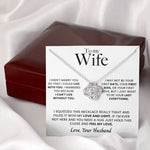 Side angle of personalized necklace Sterling Silver Necklace - To my amazing Wife