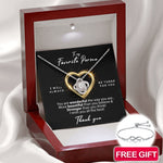 Close-up detail of Sterling Silver Necklace - Favorite Person + bracelet FREE showing premium quality craftsmanship