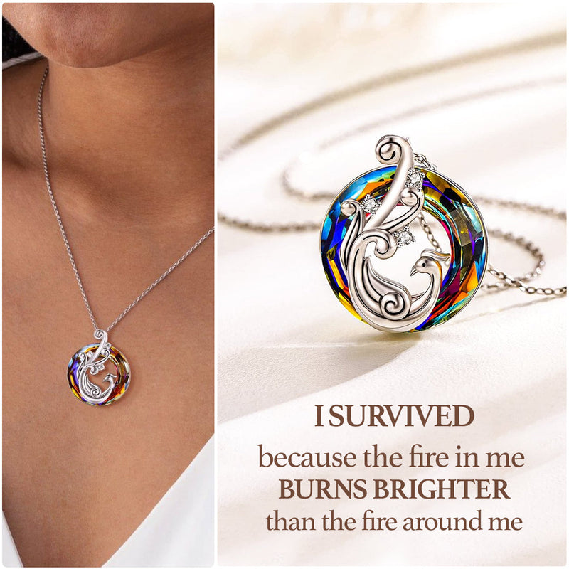 Crystal necklace - Rebirth & Eternity  front view - Beyond Love