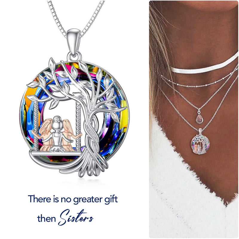 Crystal necklace - To my amazing Sister  front view - Beyond Love