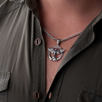 Close-up detail of Phoenix Necklace - Rebirth & Eternity showing premium quality craftsmanship