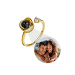 Close-up detail of Personalized Photo Ring - To my loved Ones showing premium quality craftsmanship