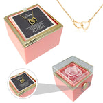 Gift wrapping and surprise packaging for Heart Necklace - With Real Rose - To My Love