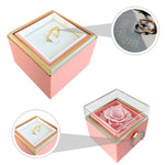 Light Projection Ring - LOVE FOREVER - With Rosebox worn styling photo showing elegant design
