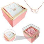 Lifestyle photo of Engraved Name Necklace - With Real Rose as meaningful love gift