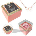 Multiple angles of Heart Necklace - With Real Rose - To My Love personalized necklace
