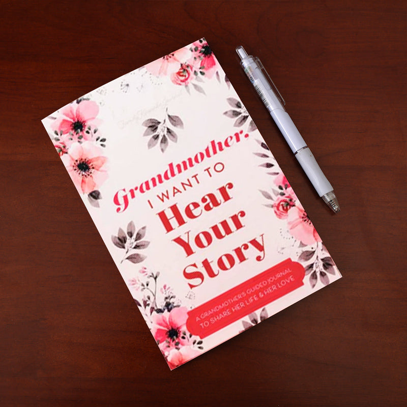 Close-up detail of Grandma's Story Journal showing premium quality craftsmanship