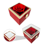 Rotating Box with real preserved Rose with surprise rose gift box front view - Beyond Love
