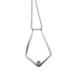 Side angle of personalized necklace Ring Keeper Necklace