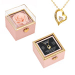 Gift wrapping and surprise packaging for 14K White Gold Necklace with Surprise Rosebox - To My Mom